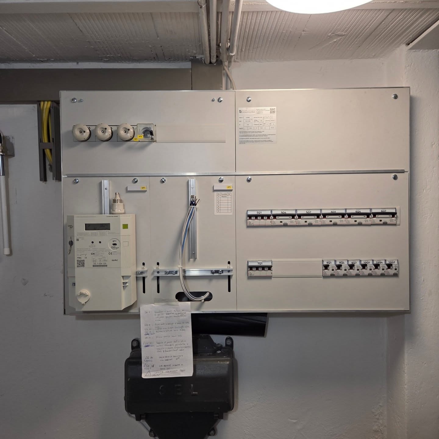 Tableau électrique installé par Wattis Électricité